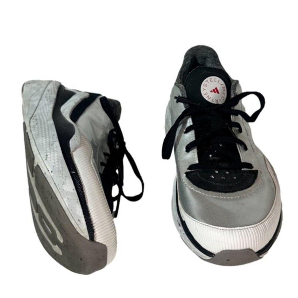 Stella McCartney x Adidas Earthlight Metallic Silver Sneakers Size 7